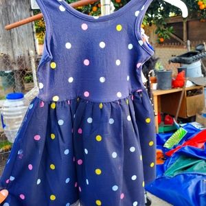 Blue polka dot kids dress. Size 18-24 months.